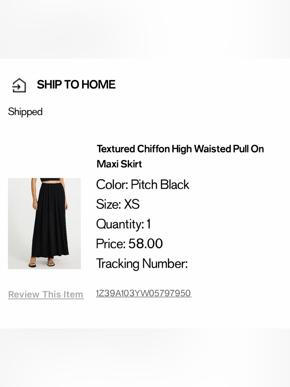 Express Black Maxi Skirt with Flowing Silhouette